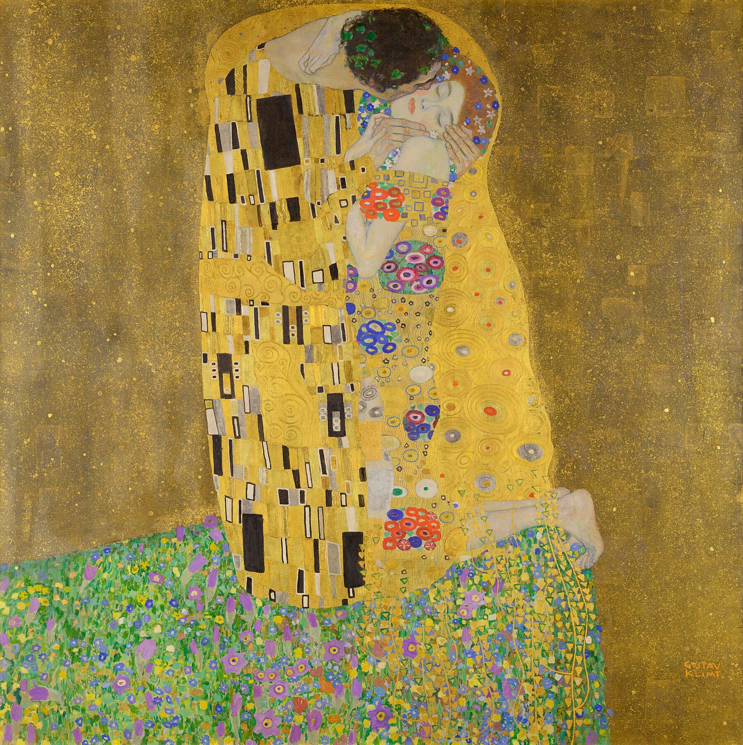 Gustav Klimt, The Kiss, 1907-08 - BALowned, Gustav (1862-1918), Klimt, Masters, Painting by  Bridgeman Editions