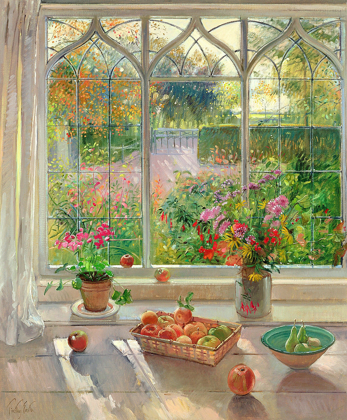 Timothy Easton, Autumn Fruit and Flowers, 2001 -  by  Bridgeman Editions