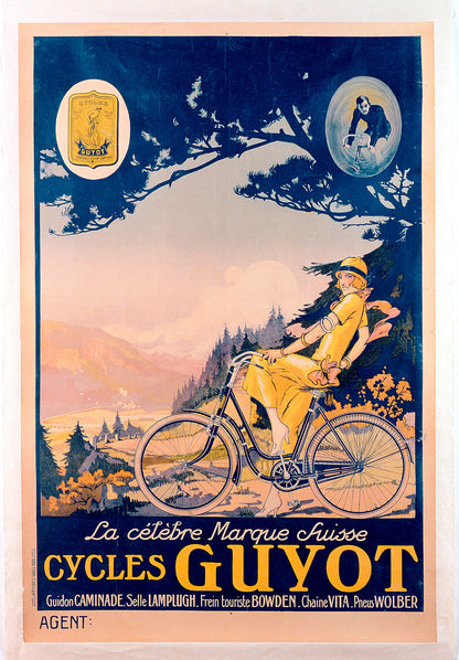 Poster advertising Guyot bicycles -  by  Bridgeman Editions