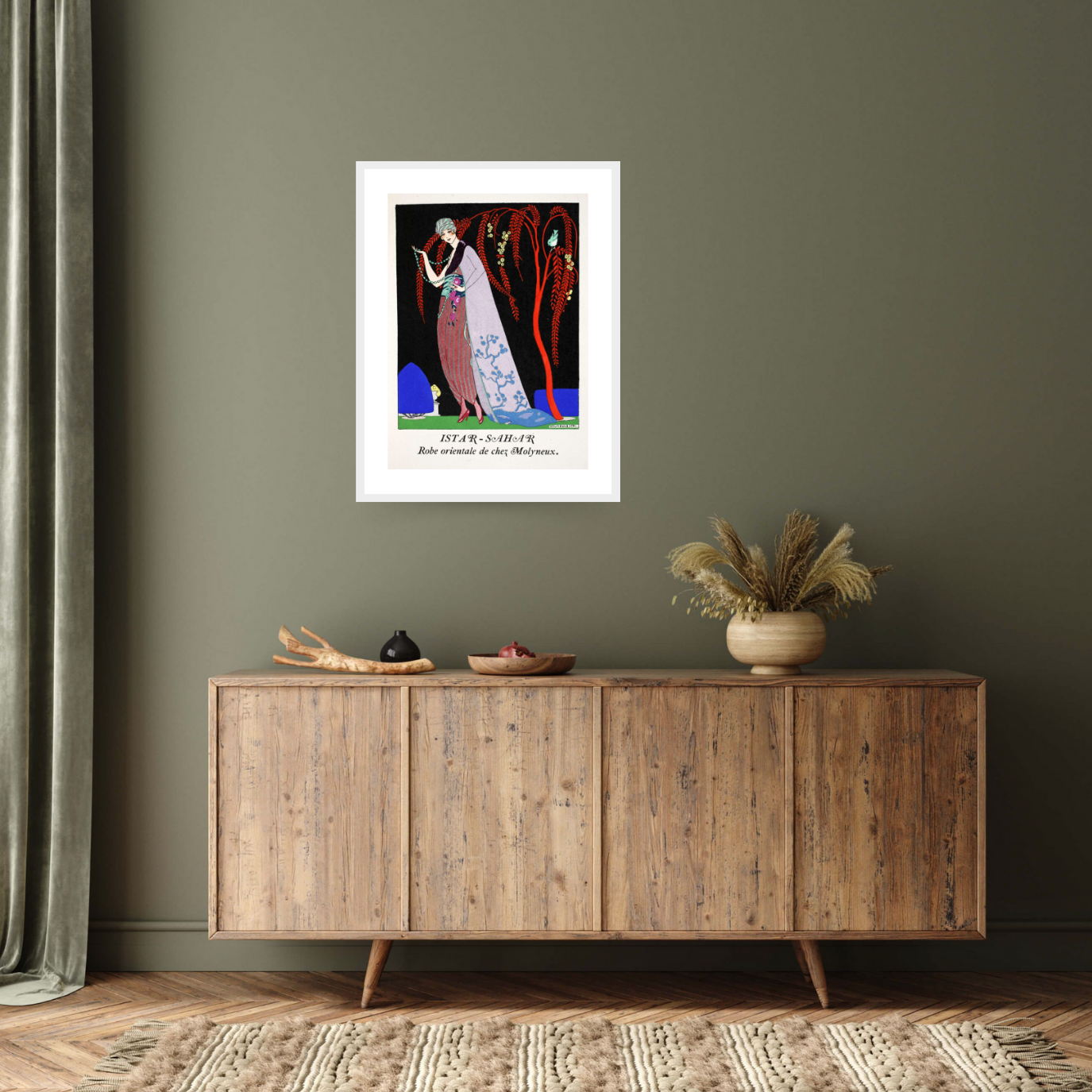Umberto Brunelleschi, Istar-Sahar Oriental style dress from Molyneux, 1919-21 - Brunelleschi, Fashion Illustration - Bridgeman Editions, Painting, Umberto (1879-1949) by  Bridgeman Editions