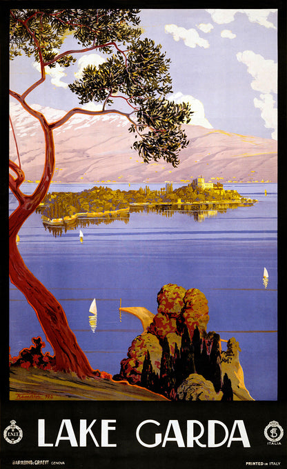 Vintage Poster for Lake Garda, 1924 - Painting, Severino (1895-1940), Trematore, Vintage Posters - Bridgeman Editions by  Bridgeman Editions