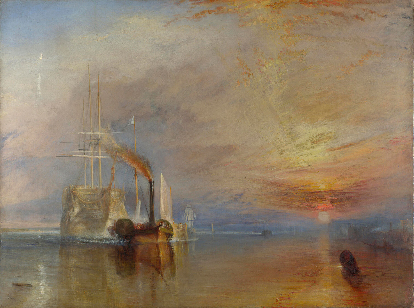 Joseph Mallord William Turner, The Fighting Temeraire, 1839 -  by  Bridgeman Editions