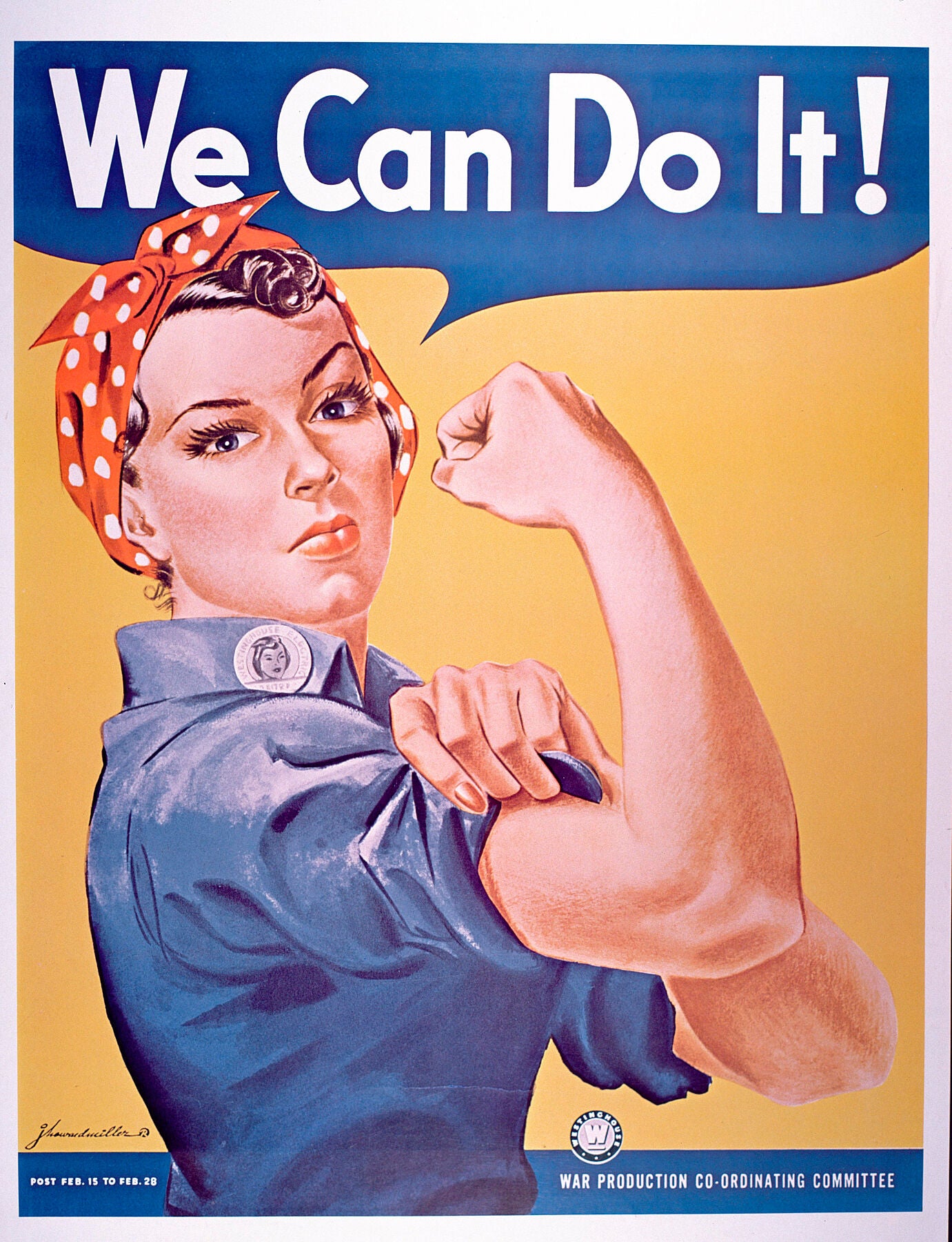 J. Howard Miller, We can do it! c1942 - Vintage Posters - Bridgeman Editions by  Bridgeman Editions